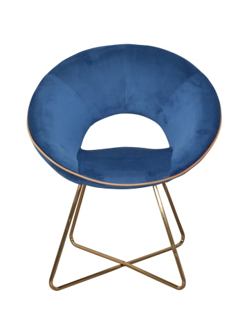 Möbel-direkt Samt-Polsterstuhl (1Stück) Nora in blau
