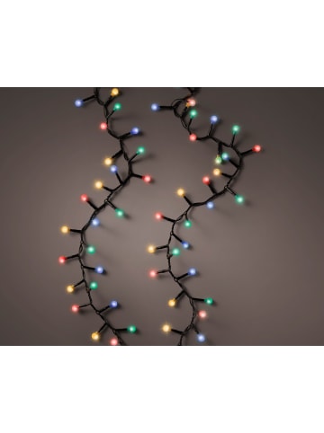 LUMINEO Lichterkette CHERRY Compact Twinkle 350 LED 7,5 m, schwarzes Kabel in BUNT