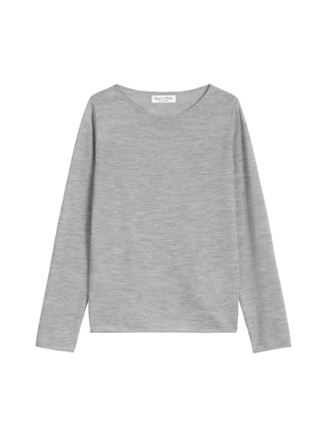 Marc O'Polo Strickpullover slim in grey granite melange