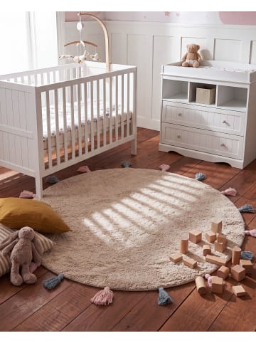 Kinderteppich KODINHI  in Beige/Grau/Rosa - (W) 120 x (L) 120 cm