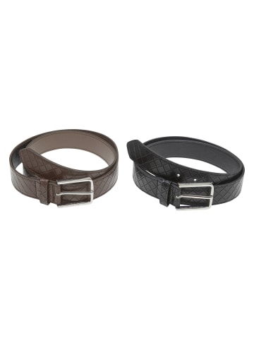 Urban Classics Belt in black/silver+brown/silver