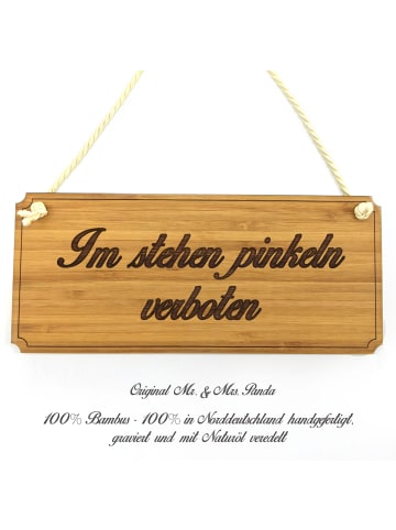 Mr. & Mrs. Panda Schild Im stehen pinkeln verboten mit Spruch in Keine Angabe