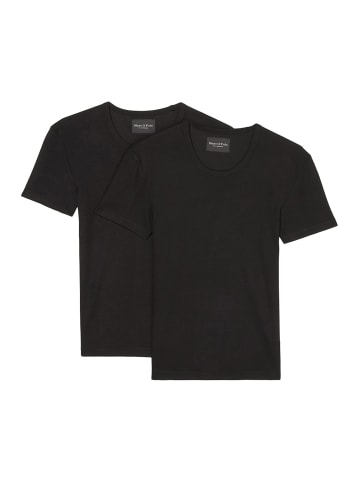 Marc O´Polo Bodywear Unterhemd / Shirt Langarm Iconic Rib Organic Cotton in Schwarz