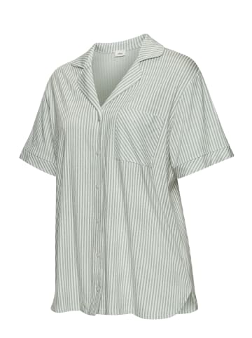 s.Oliver Pyjamaoberteil in grün-gestreift