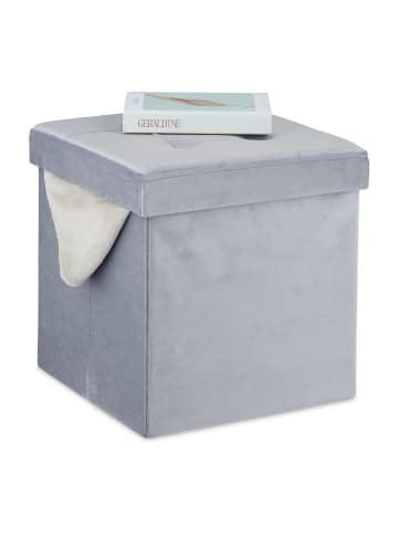 relaxdays Hocker in Grau - (B)38 x (H)38 x (T)38 cm