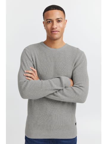 BLEND Strickpullover BHCodford crew pullove 20714336  Pullover mit Rippmuster in mittelgrau
