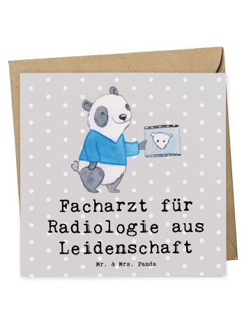 Mr. & Mrs. Panda Deluxe Karte Facharzt für Radiologie Leidenscha... in Grau Pastell
