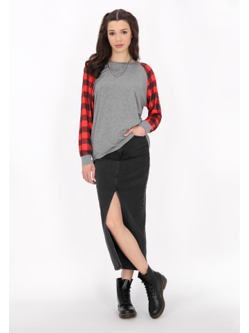 myMo ROCKS Women Blouse in red grey