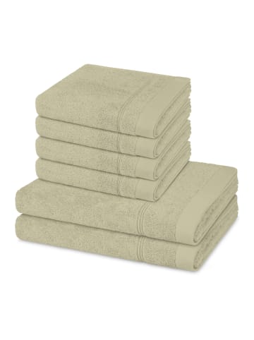 Ross 4 X Handtuch 2 X Duschtuch im Set Rubin in Sand