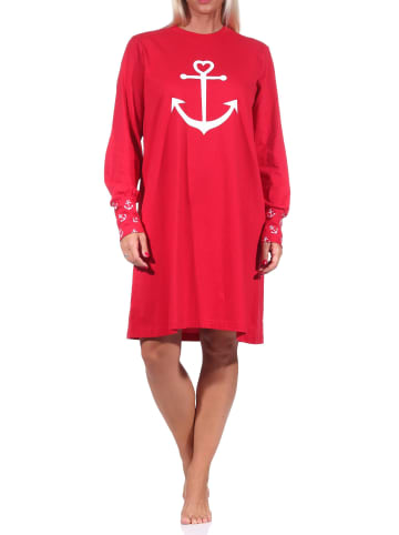 NORMANN Nachthemd Bündchen Anker - 69826 in marine