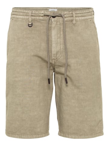 Camel Active Chino Shorts aus Baumwoll/Leinen-Mix in Khaki