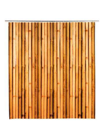 Wenko Duschvorhang BABUSA, Kunststoff in Braun, (B) 180 x (L) 200 cm
