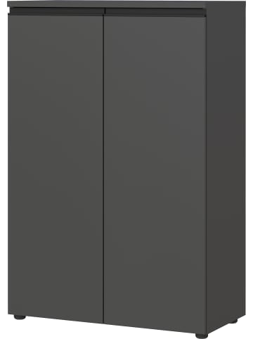 KADIMA DESIGN Aktenschrank 2-türig Soft-Close 3 Ordnerhöhen Büroschrank in Graphit