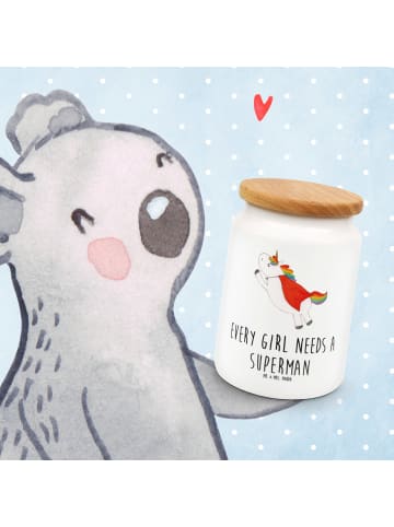 Mr. & Mrs. Panda Vorratsglas Einhorn Super mit Spruch in Weiß