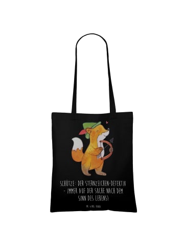 Mr. & Mrs. Panda Schultasche Schützenblick mit Spruch in Schwarz