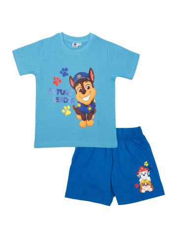 United Labels Paw Patrol Schlafanzug Pyjama Set Kurzarm in blau