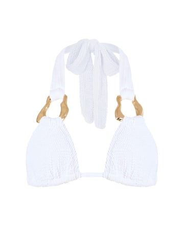 Moda Minx Bikinioberteil SCRUNCH in White