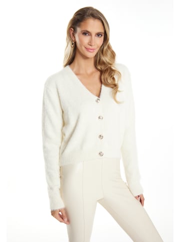 faina Damen Strickjacke in Wollweiss