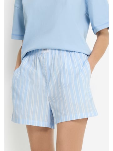 Copenhagen Studios Pyjamashorts in hellblau gestreift