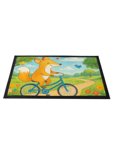 Mr. & Mrs. Panda fußmatte Fuchs Fahrrad fahren Design ohne Spruch in Weiß