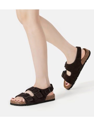 EVERAU Australia Leder Sandalen - Flame in Schokolade