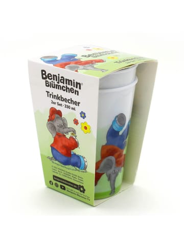 Geda Labels Trinkbecher Benjamin Blümchen 2er Set in Grün - 330ml