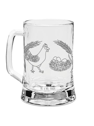 Mr. & Mrs. Panda Gravur Bierkrug Huhn Stolz ohne Spruch in Transparent