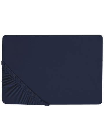 Beliani Bettlaken HOFUF in Blau - (W) 180 x (H) 25 x (L) 200 cm