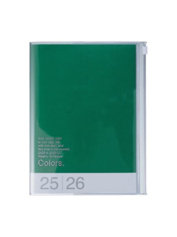 Marks Europe Kalender - MARK'S 2025/26 Taschenkalender, A5 Colors, Green