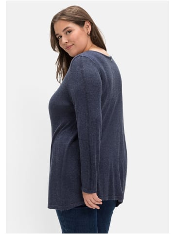 sheego Pullover in indigo meliert