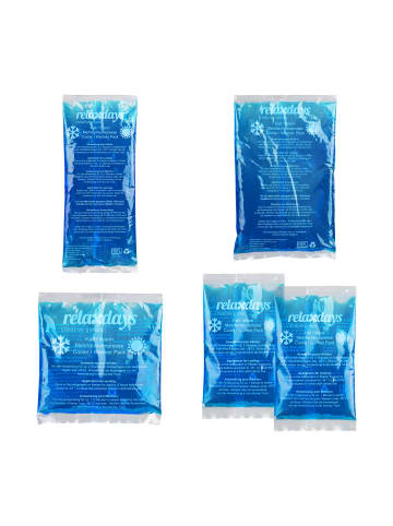 relaxdays 5 x Kühlpads in Blau