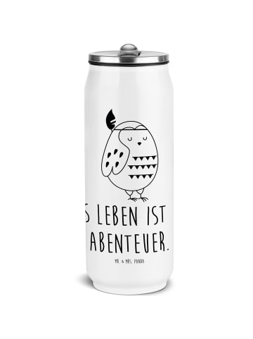 Mr. & Mrs. Panda Getränkedose Eule Federschmuck mit Spruch in Weiß