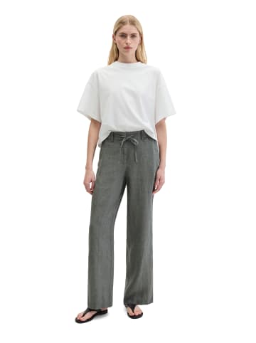 Marc O'Polo Leinenhose straight in Slate Grey Melange