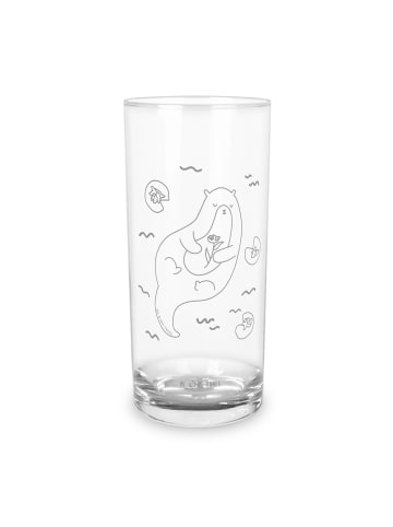 Mr. & Mrs. Panda Wasserglas Otter Seerose ohne Spruch in Transparent