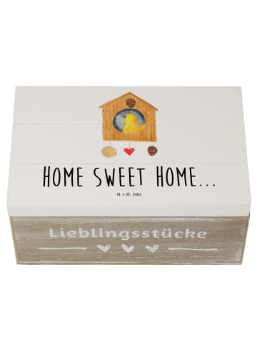 Mr. & Mrs. Panda Geschenkdose Vogelhaus Home mit Spruch in Weiß