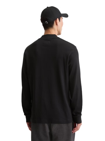 Marc O'Polo DfC Stehkragen-Longsleeve regular in Schwarz