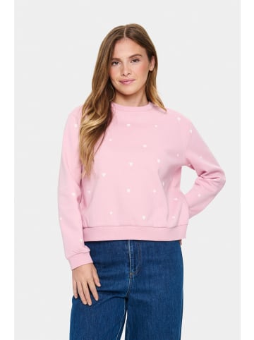 SAINT TROPEZ Sweatshirt DagnaSZ Casual fit in Pink Nectar Ice Harts