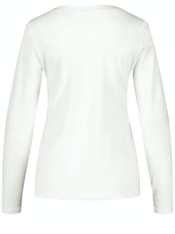 Gerry Weber Basic Langarmshirt mit Stretchkomfort in Weiß