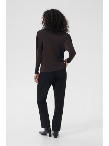Kaffe Langarm-Bluse KAgina Regular fit in Black Coffee