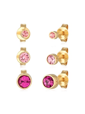 Elli Ohrringe 925 Sterling Silber in Pink