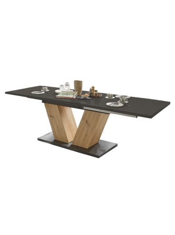 58 aufm Kessel ESSTISCH ausziehbar Elena 160x90x76 Asteiche/Graphit