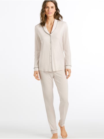 Hanro Langarm Pyjama Natural Comfort in almond