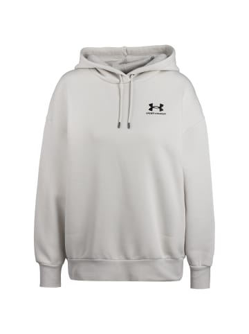 Under Armour Hoodie Essential Fleece in weiß / schwarz