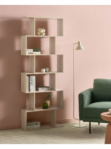 Beliani Bücherregal VALDOSA in Braun - (W) 70 x (H) 190 x (L) 24 cm