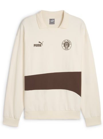 Puma Pullover "FCSP ftblCulture+ Sweat Drill Top" in Beige