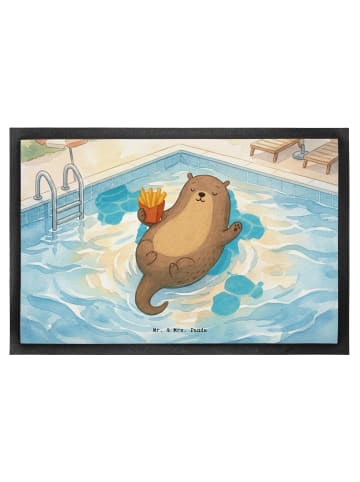 Mr. & Mrs. Panda Schmutzfangmatte Otter Schwimmbad Pommes Design... in Weiß