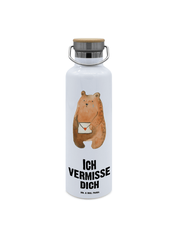 Mr. & Mrs. Panda Trinkflasche Aus Edelstahl Bär Liebesbrief mit ... in Weiß