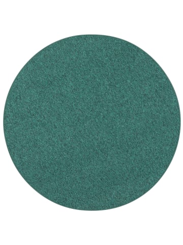 Snapstyle Velours-Teppich Strong Rund in petrol