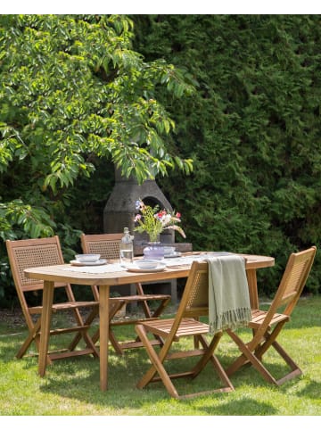 Beliani 4er-Set Gartenstuhl PARAGGI in Braun