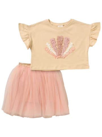 Miss 2tlg Set Shirt + Rock Miss in beige rosa